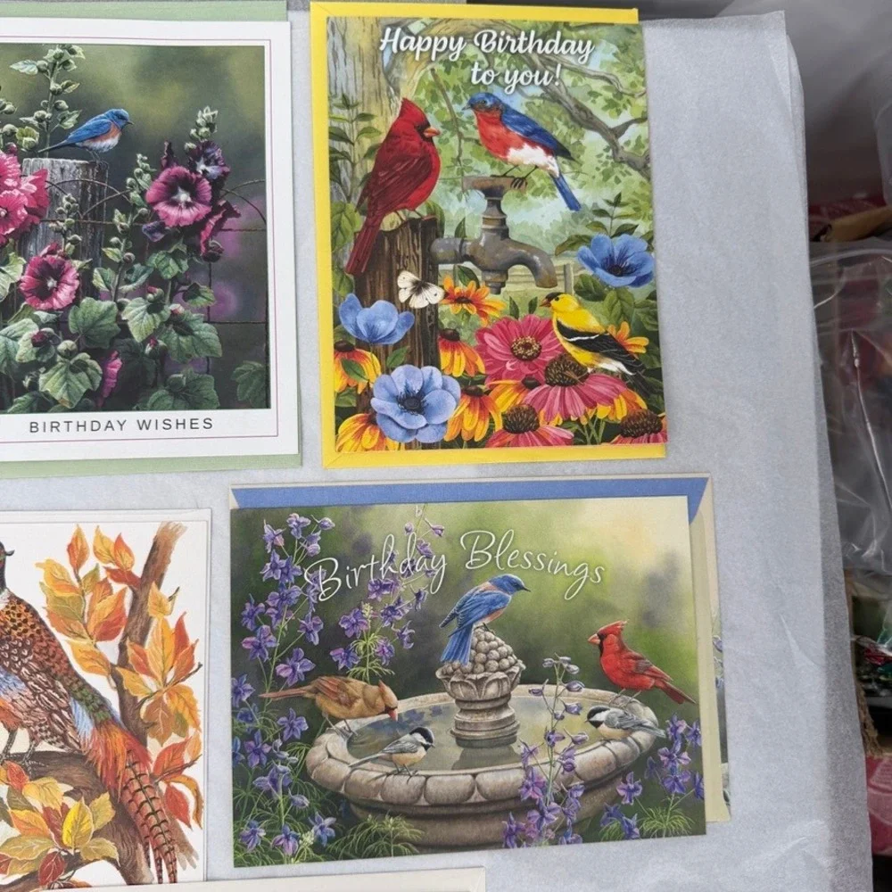 Greeting Cards Mixed LOT Bird Floral Nature Art Stationery Ephemera Snail Mail